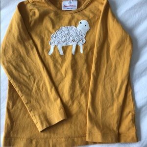 Hanna Andersson Girls Sheep Shirt 140 (size 10)